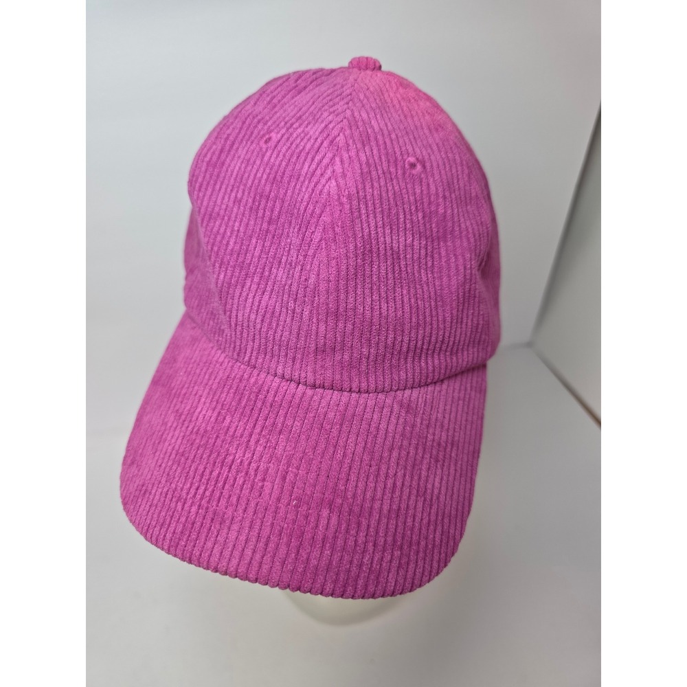 Anthropologie Magenta Pink Corduroy BaseballCap Adjustable Strapback Hat Stylish